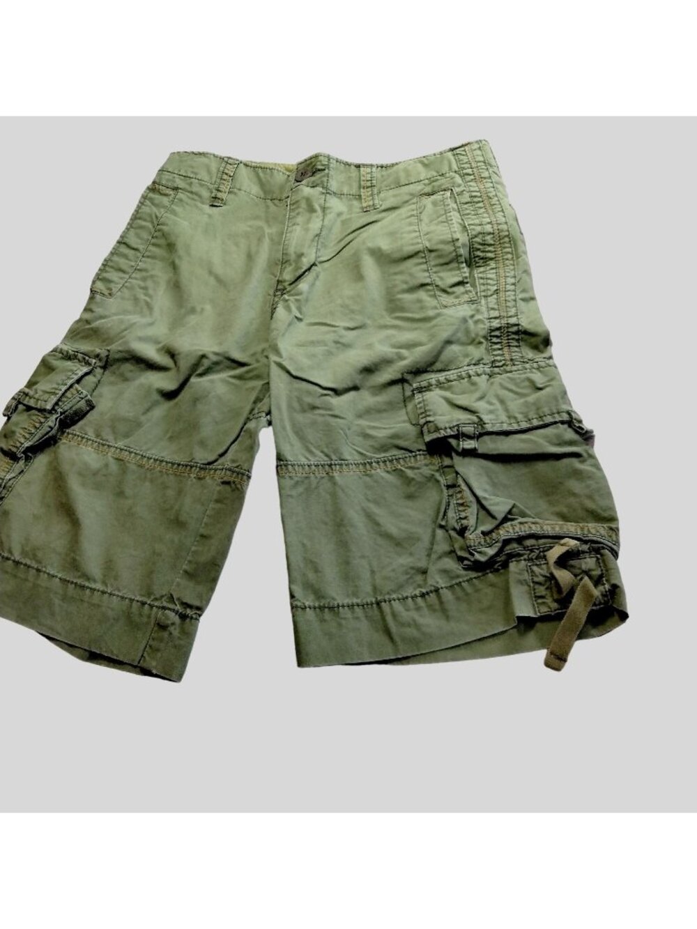 Old Navy Surplus Green Cargo Shorts Youth Size 10 Cotton Multiple Pockets